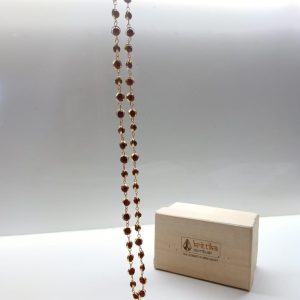 Gold Plated Round Mala(Natural 5 Mukhi Rudraksha)